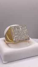 Load image into Gallery viewer, 0.57 CT. Natural Diamond Square Shape Men’s Ring In 10 KT Yellow Gold