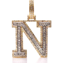 Load image into Gallery viewer, 0.67 CT. Natural Diamond Two-Tone Initial N Pendent In 10 KT Gold
