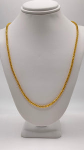 2.5mm Fancy Link Chain In 22 KT Yellow Gold