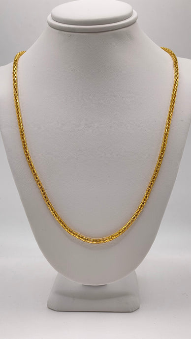 2.5mm Fancy Link Chain In 22 KT Yellow Gold