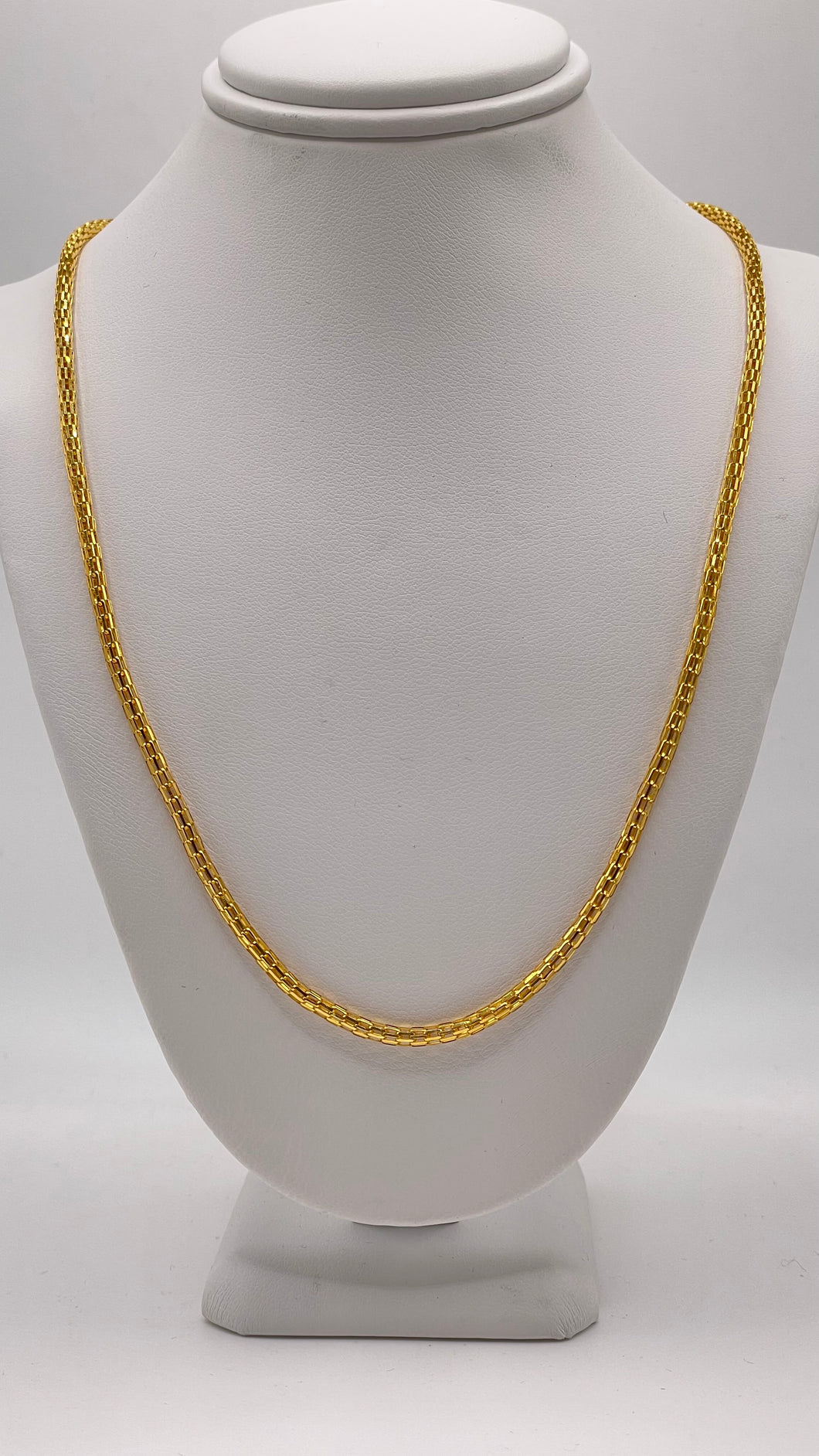 2.5mm Fancy Link Chain In 22 KT Yellow Gold