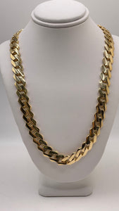 10.5mm Monaco Link Chain In 10 KT Yellow Gold