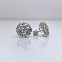Load image into Gallery viewer, 0.47 CT. Natural Diamond Round Shape Stud Earrings In 10 KT White Gold