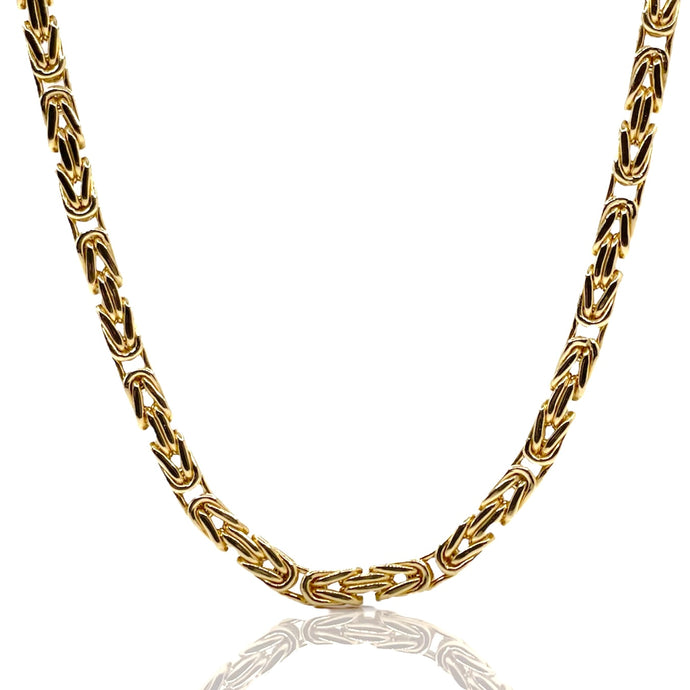 4mm Byzantine Chain In 14 KT Yellow Gold