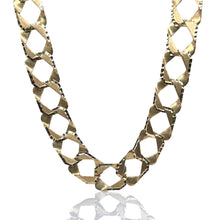 Load image into Gallery viewer, 12.8mm Diamond Cut Chain In 10 KT Yellow Gold