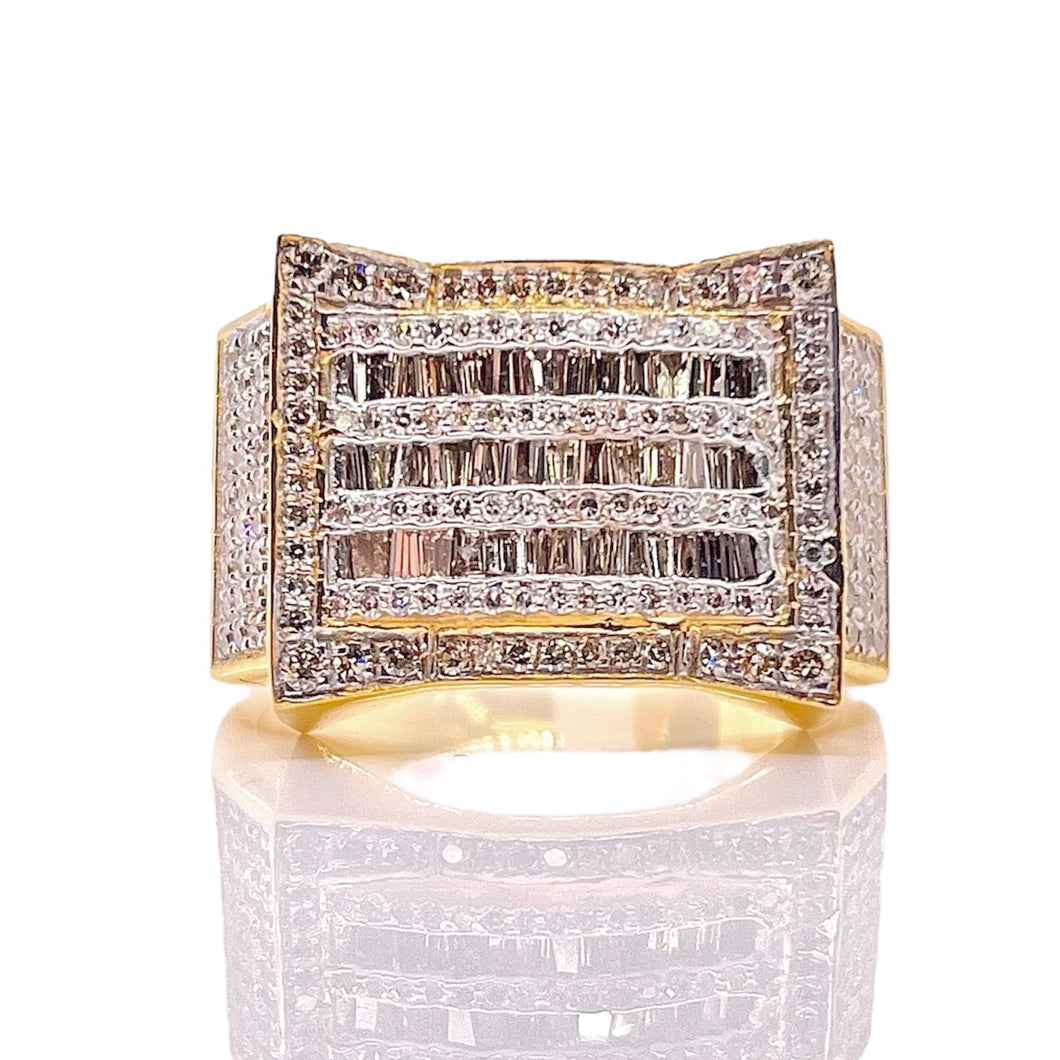 1.16 CT. Natural Diamond Men’s Ring In 10 KT Yellow Gold