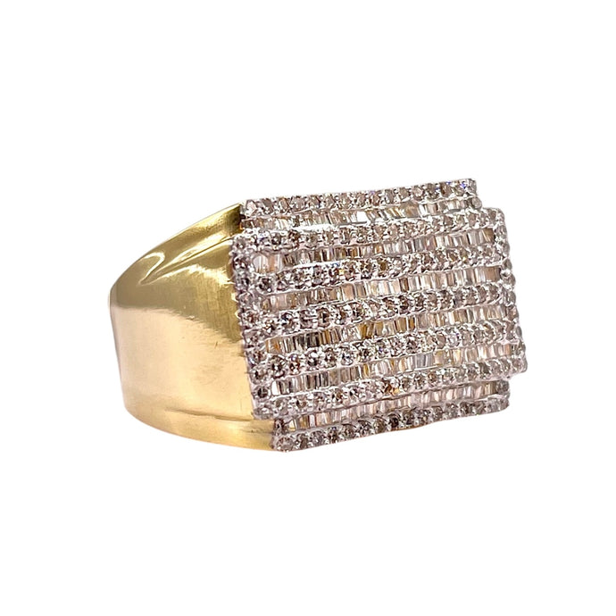 1.00 CT. Natural Diamond Men’s Ring In 10 KT Yellow Gold