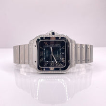 Load image into Gallery viewer, Large Cartier Santos Watch With Green Dial