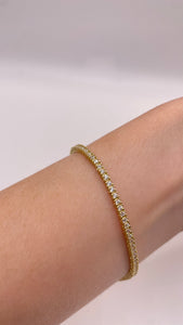 2.3mm CZ Tennis Bracelet In 10 KT Yellow Gold