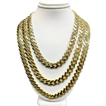 Load image into Gallery viewer, 9mm Monaco Link Chain In 10 KT Yellow Gold With CZ Lock