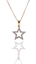 Load image into Gallery viewer, Women’s CZ Star Pendent &amp; Cable Link Chain In 10 KT Yellow Gold