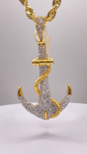 Load image into Gallery viewer, 0.66 CT. Natural Diamond Anchor Pendant In 10 KT Yellow Gold
