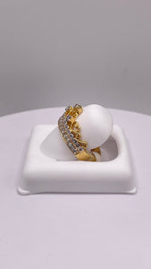 0.46 CT. Natural Diamond Tiara Ring Set In 10 KT Yellow Gold