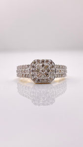0.68 CT. Natural Diamond Ladies Ring In 10 KT Yellow Gold