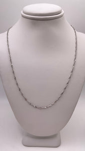 1.5mm Singapore Link Chain In 10 KT White Gold