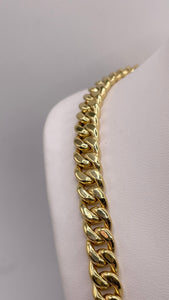 7.6mm Miami Cuban Link Chain In 14 KT Yellow Gold