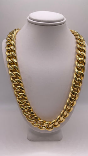 13mm Miami Cuban Link Chain In 10 KT Yellow Gold