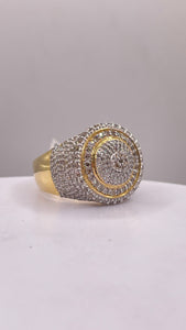 2.06 CT. Natural Diamond Round Shape Men’s Ring In 10 KT Yellow Gold