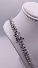 Load image into Gallery viewer, 8mm Miami Cuban Link Chain/Bracelet In Silver With CZ