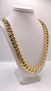 11mm Miami Cuban Link Chain In 10 KT Yellow Gold