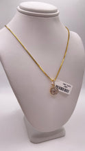 Load image into Gallery viewer, 0.62 CT. Natural Diamond Round Shape Pendent &amp; Box Chain In 10 KT Yellow Gold