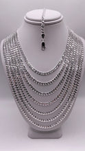 Load image into Gallery viewer, 3mm Curb Chain/Bracelet In Silver