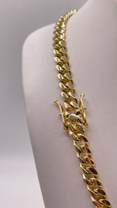 6.3mm Solid Miami Cuban Link Chain In 10 KT Yellow Gold