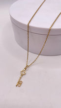 Load image into Gallery viewer, Key To Heart Pendant &amp; Link Chain In 10 KT Yellow Gold