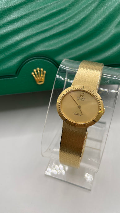 Women’s Rolex Cellini Watch In 18 KT Yellow Gold