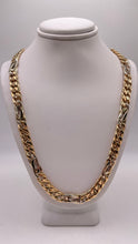 Load image into Gallery viewer, 7.8mm Two-Tone Unique Cuban Figaro Link Chain In 10 KT Yellow Gold