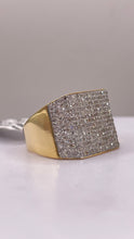 Load image into Gallery viewer, Men’s Square Shape Natural Diamond Ring In 10 KT Yellow Gold
