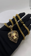 Load image into Gallery viewer, CZ Lion Pendent In 10 KT Yellow Gold