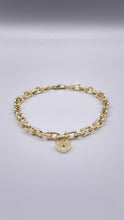 Load image into Gallery viewer, 5mm 10 KT Yellow Gold Tiffany Inspired Hardware Bracelet