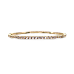 Women’s Tennis Bangle In 10 KT Yellow Gold With CZ