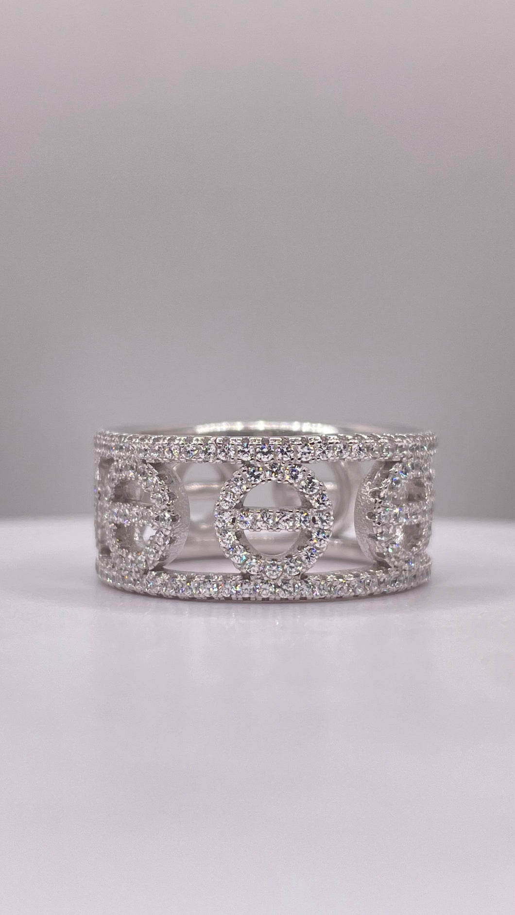 Silver Eternity Love Ring With CZ