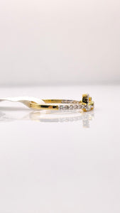 0.20 CT. Natural Diamond Love Ring In 10 KT Yellow Gold