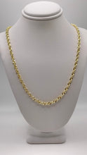 Load image into Gallery viewer, 3.8mm Diamond Cut Rope Chain In 10 KT Yellow Gold