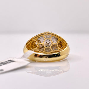 0.25 CT. Natural Diamond Round Shape Men’s Pinky Ring In 10 KT Yellow Gold