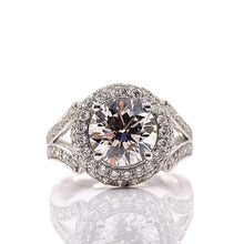 Load image into Gallery viewer, 3.54 CT. Lab Grown Diamond Engagement Ring In 14 KT White Gold