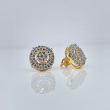 Load image into Gallery viewer, 0.79 CT. Natural Diamond Round Shape Stud Earrings In 10 KT Yellow Gold