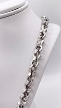 Load image into Gallery viewer, 8mm Unique Link Chain &amp; Bracelet Combo In 10 KT White Gold