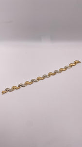 10mm Women’s Yellow & White Gold Bracelet In 14 KT