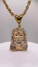 Load image into Gallery viewer, Diamond-Cut Jesus Pendent In 10 KT Yellow Gold