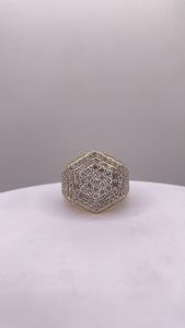 Approx 3.50 CT. Natural Diamond Men’s Ring In 10 KT Yellow Gold
