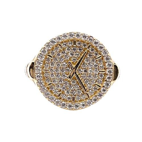 Watch Ring In 10 KT Yellow Gold With CZ