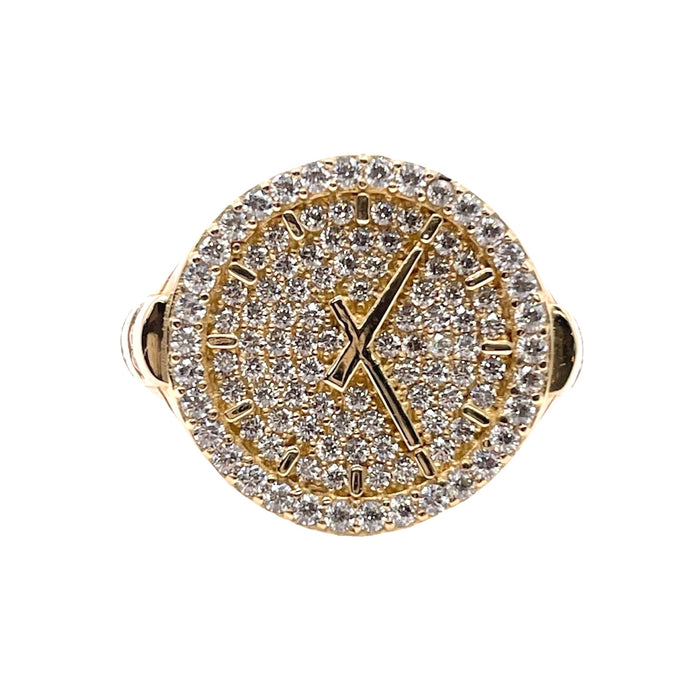 Watch Ring In 10 KT Yellow Gold With CZ