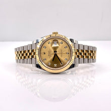 Load image into Gallery viewer, 41mm Two-Tone DateJust Rolex Men’s Watch With Champagne Diamond Dial