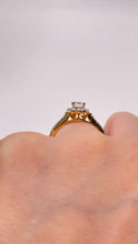 Load image into Gallery viewer, 0.79 CT. Natural Diamond Halo Style Engagement Ring In 14 KT Yellow Gold