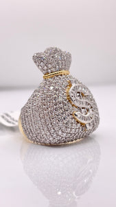 7.12 CT. Lab Grown Diamond Men’s Money Bag Ring In 10 KT Yellow Gold