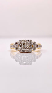 0.50 CT. Natural Diamond Ladies Ring In 10 KT Yellow Gold